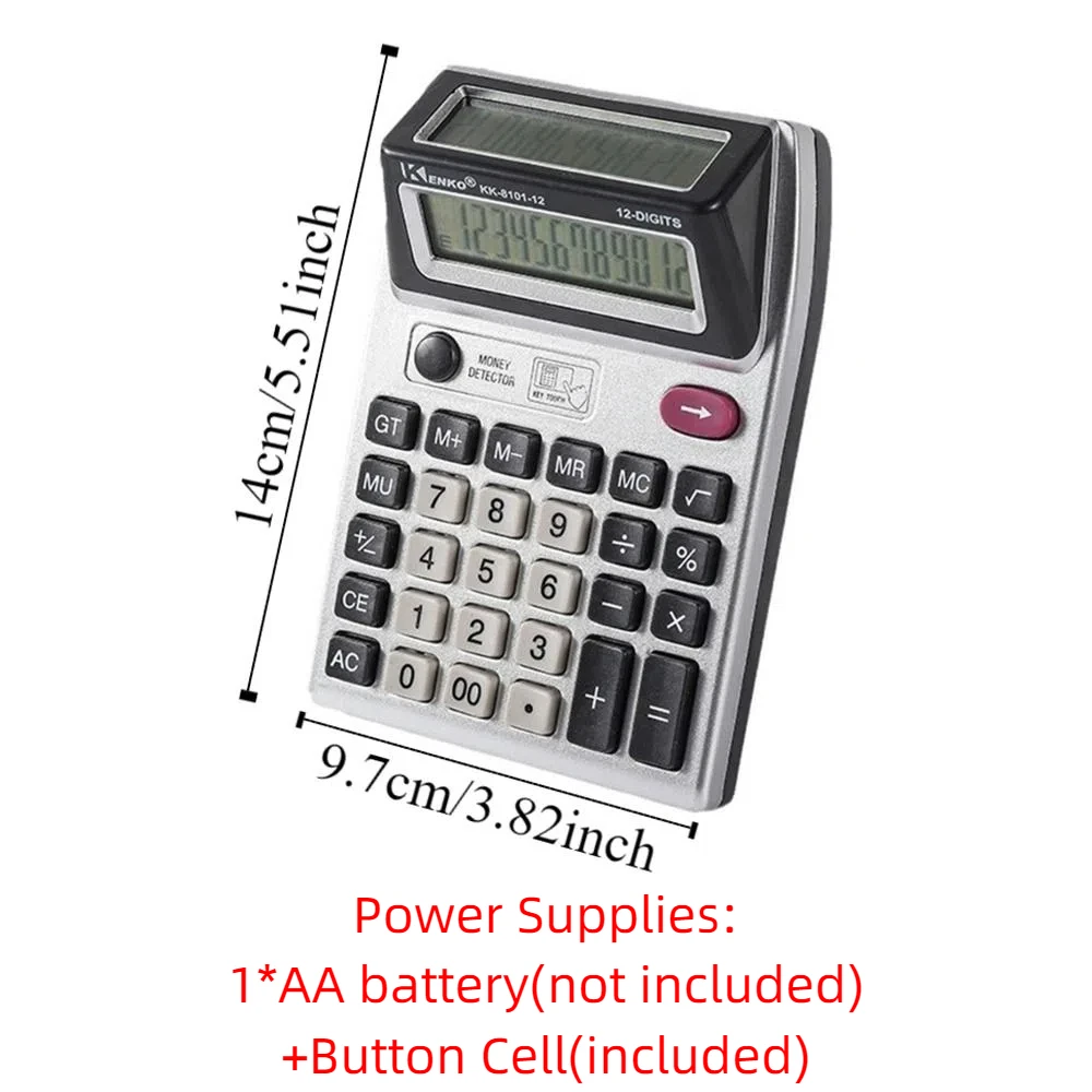 Dual Screen 12 Digits Calculator Multifunctional Large Screen Display Financial Accounter Calculator Stationery