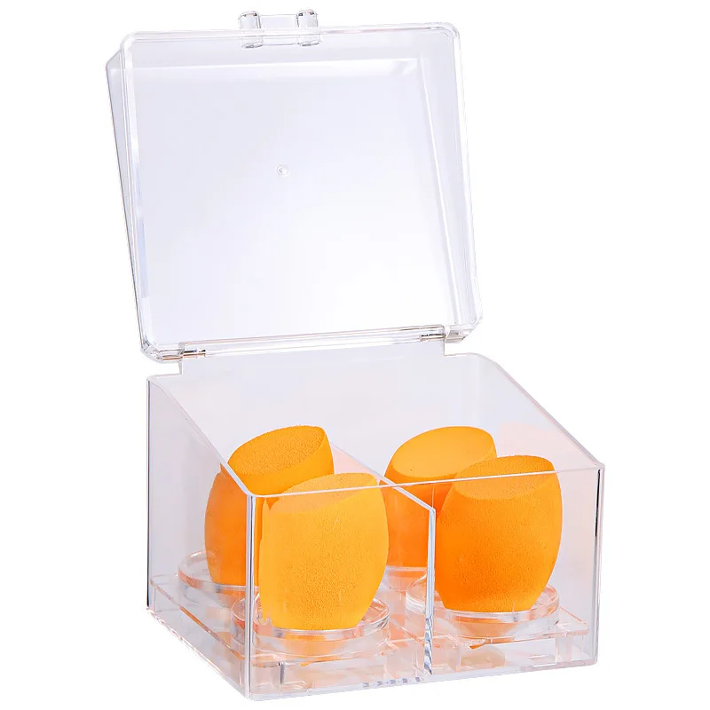 1PC Large Capacity Cosmetics Storage Box For Cotton Pads Puff Lipstick Case Makeup Tools Removable Dustproof Dispenser Container