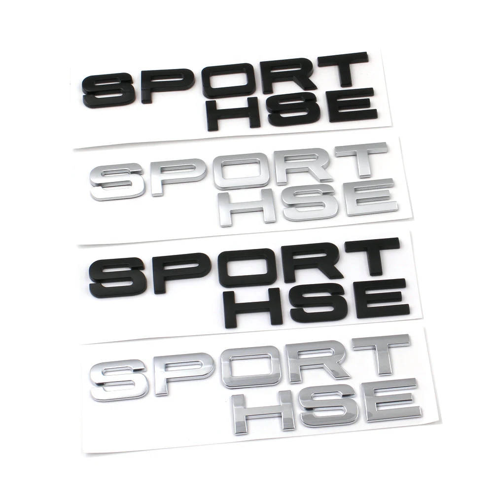 

3D ABS Car SPORT HSE Emblem Stickers Decals For Land Rover Range Rover Letters Logo Car Trunk Badge Auto Styling Accessories