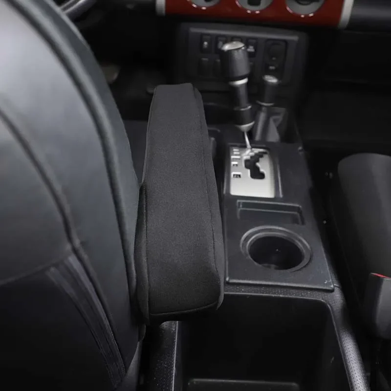 

For 2007-2021 Toyota FJ Cruiser black car styling Leather/Cloth seat armrest frame cover sticker car interior accessories