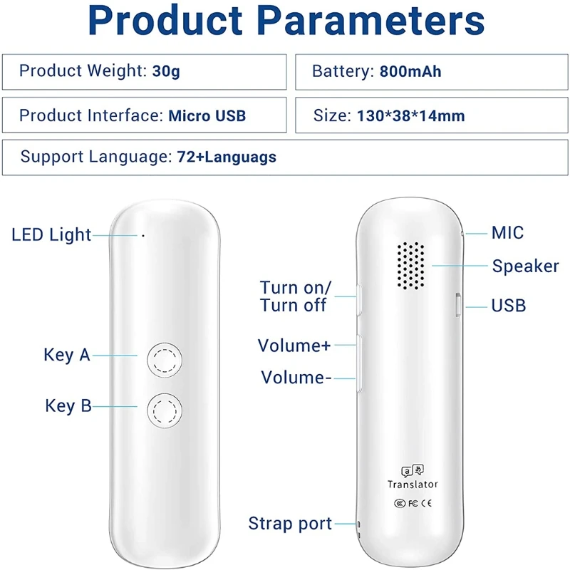 E56B Portable Interpreter Translation for Learning Travel Business Shopping Recharge