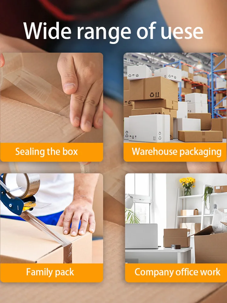 Ruban de scellage en rouleau surdimensionné, ruban spécial pour l'emballage et l'étanchéité des boîtes Haute viscosité et haute ténacité, ruban domestique