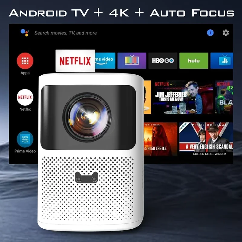 4K AUTO FOCUS Android Portable Beamer Mini Projector Smart Home Indoor Cinema Video Movie 4k Mini Projector