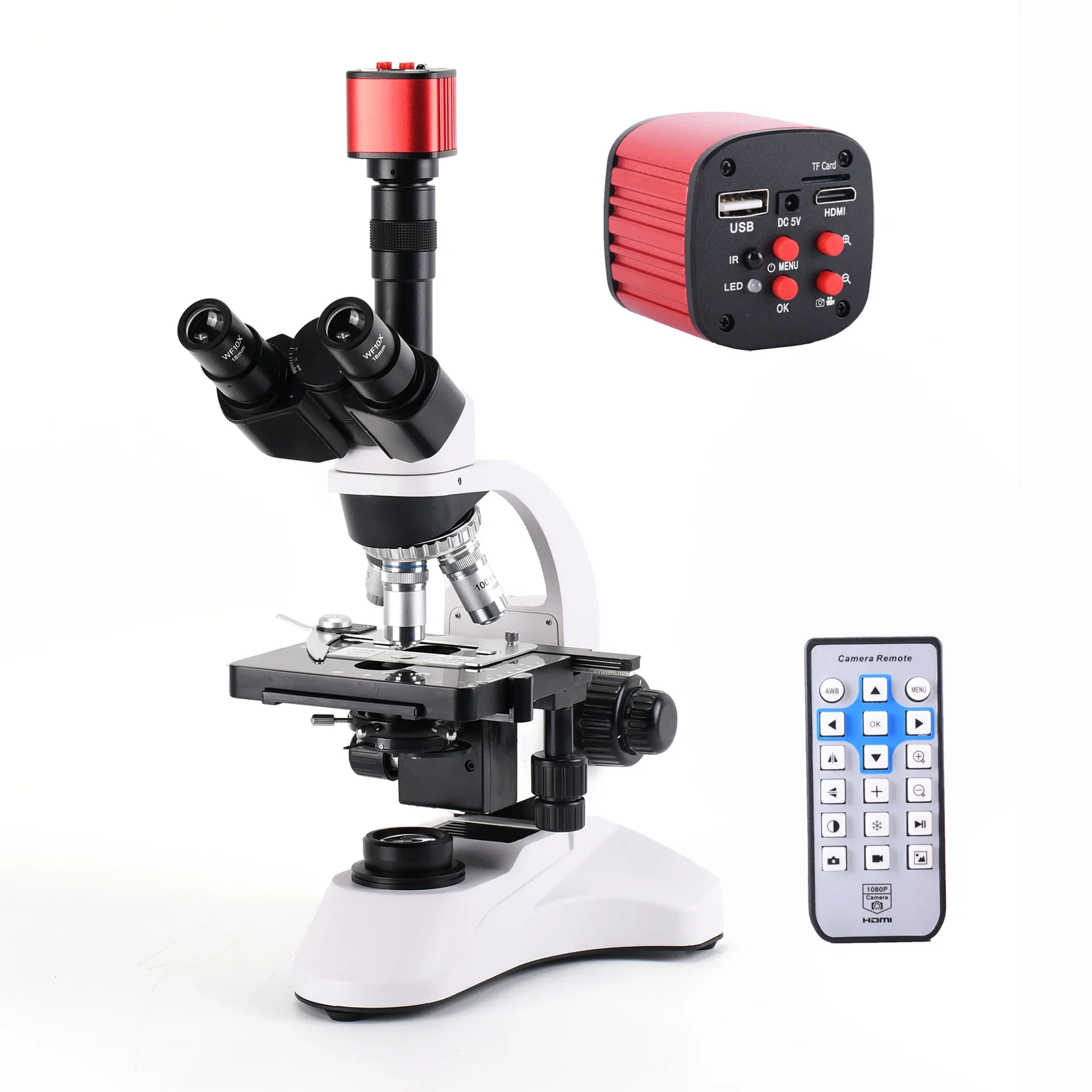 Stereo Trinocular Biological 1600X Stereo Microscope with16MP HDMI-Compatible USB Industrial  Digital Microscope