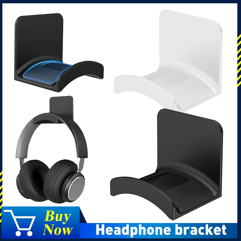 Universal Wall Mounted Headphone Stand Gaming Controller Holder Headset Display Rack Under Desk Hanger Hook For Earphone