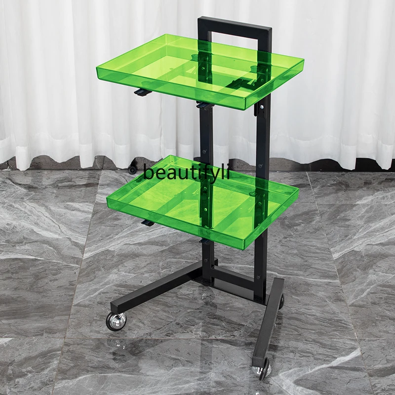 Beauty Hairdressing Tool Trolley Special Barber Shop Hot Dyeing Trolley Hair Salon Hand Bar Car Multifunctional