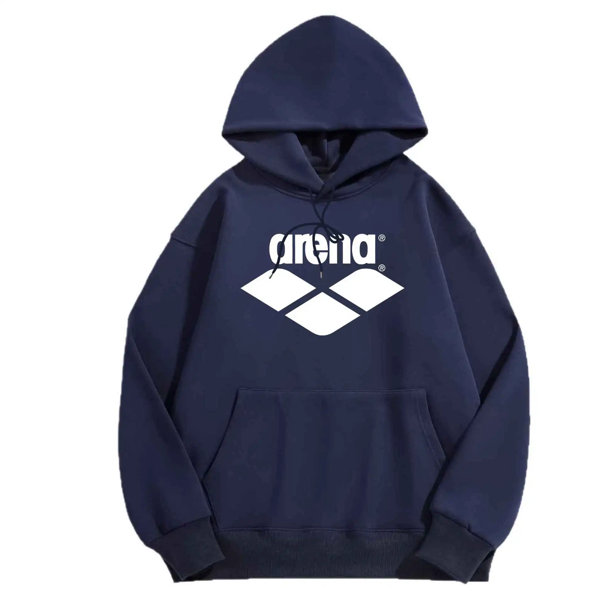 Ropa deportiva cálida informal con capucha de manga larga estampada a la moda para hombre ropa de calle holgada de moda de otoño