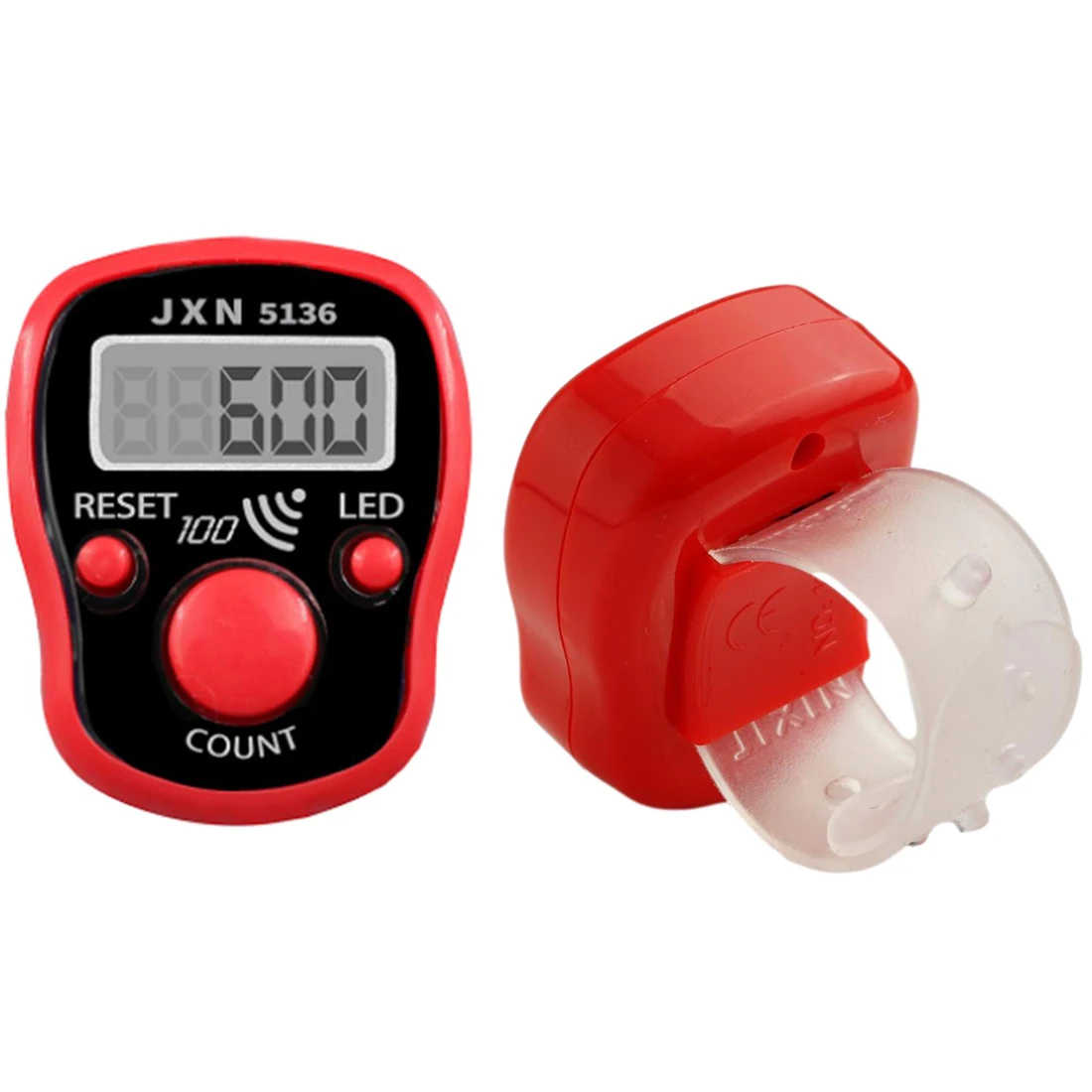 Electronic Finger Counter Mini Digital Tally Counter Clicker with Led, 5-Digit Number LCD Digit Display for Muslim Pray, Fitness