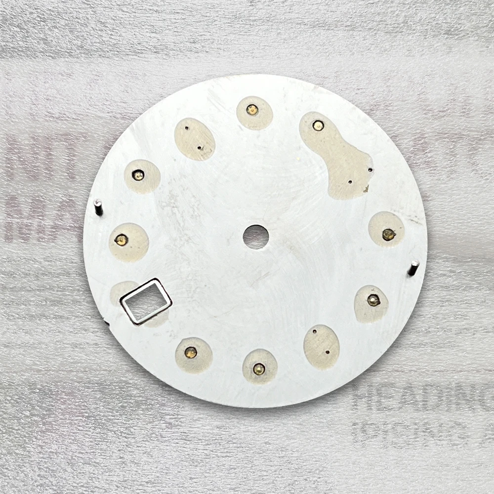 Esfera de fibra de carbono con logotipo S de 28,5mm compatible con movimiento NH35/NH36/4R/7S verde luminoso nuevo accesorios de modificación de reloj de esfera de alta calidad