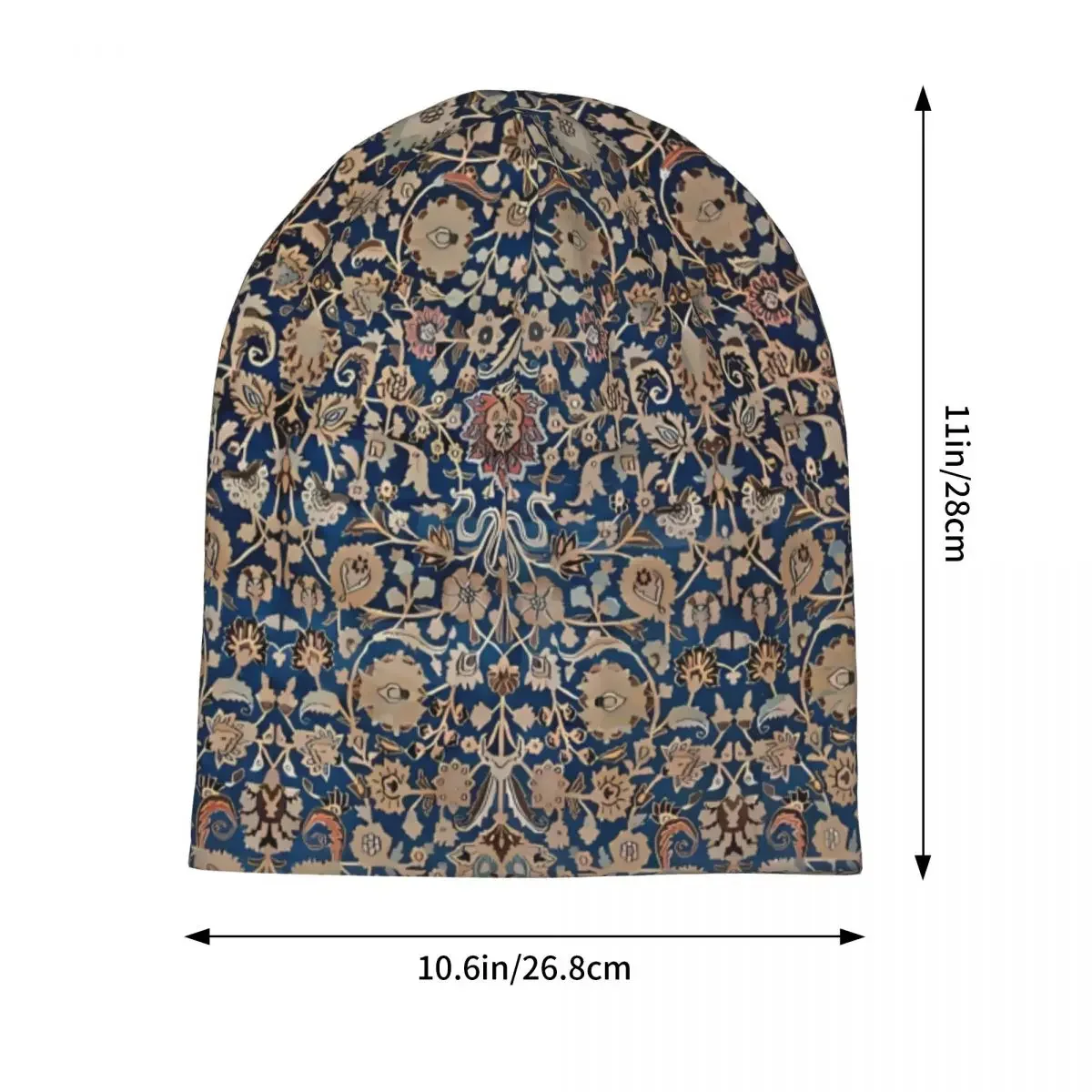 Vintage Leaves Tabriz Bohemian Antique Persian  Unisex Bonnet Windproof Double Layer Thin Hats For Men Women