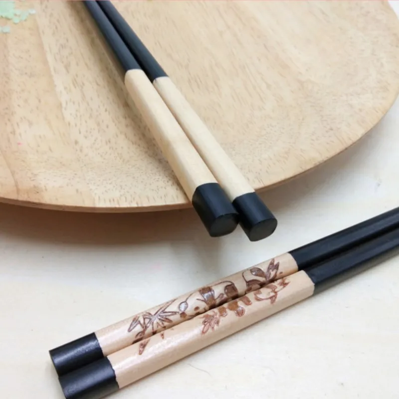 2 pair panda of bamboo chopsticks household long chopsticks non-slip set tableware chopsticks Multi color Wooden Chopsticks set