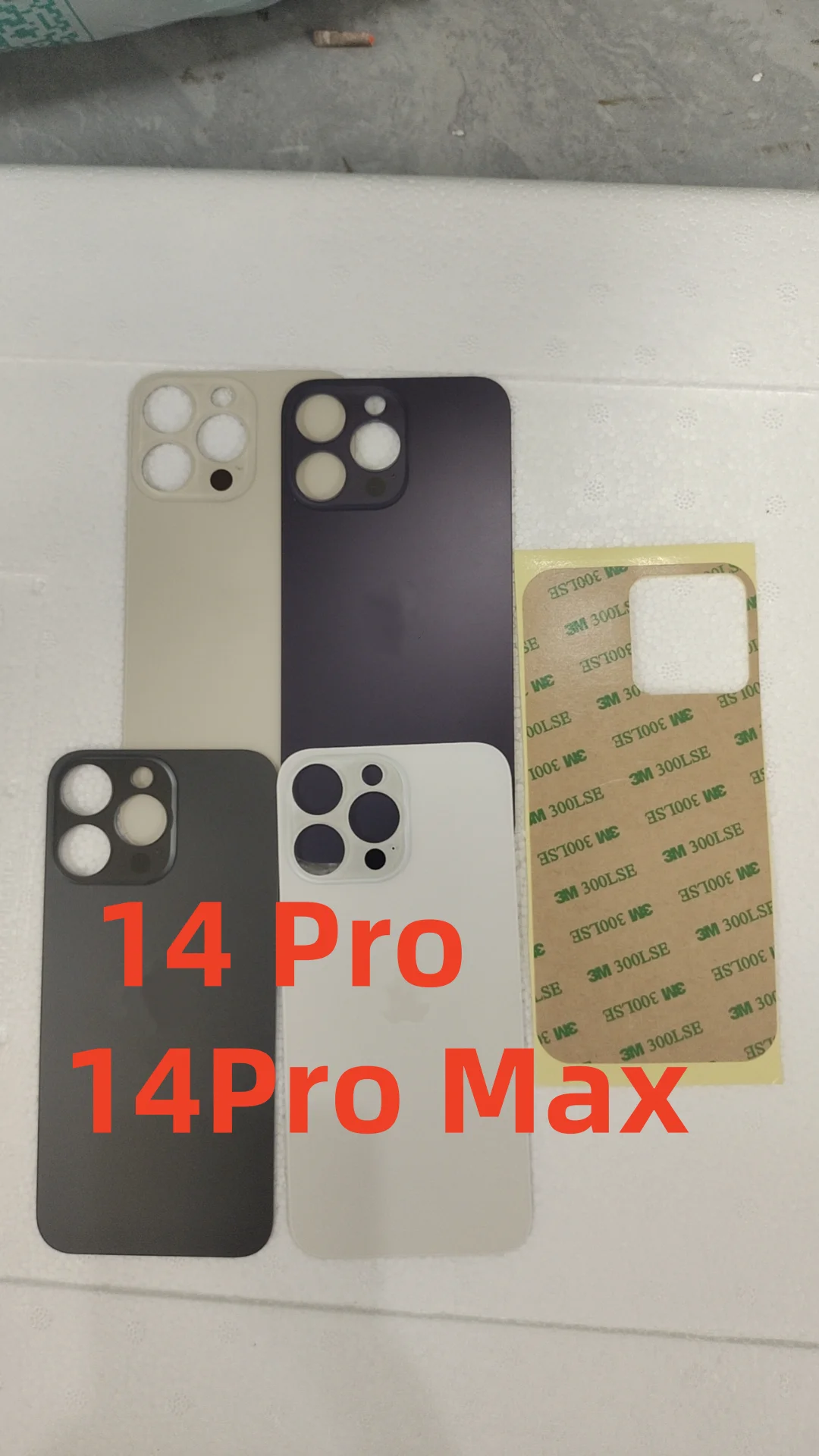 

Стеклянная крышка задней крышки батарейного отсека с большим отверстием для iPhone 14 Pro, замена крышки батарейного отсека для iPhone 14 Pro Max