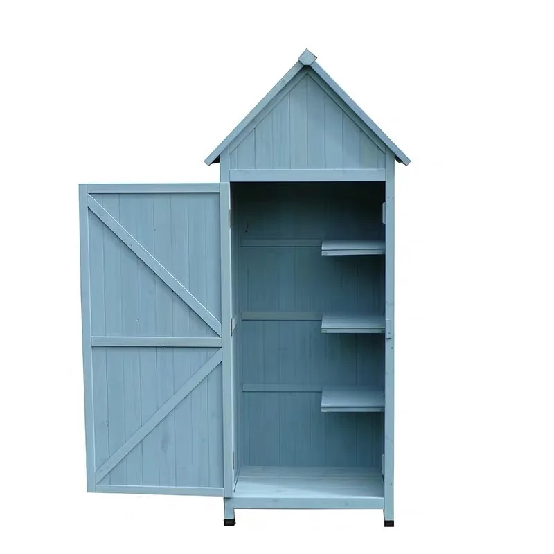 

Outdoor storage cabinet Solid wood storage Gardening tool room Waterproof sunscreen sunscreen sundries Leidezhu