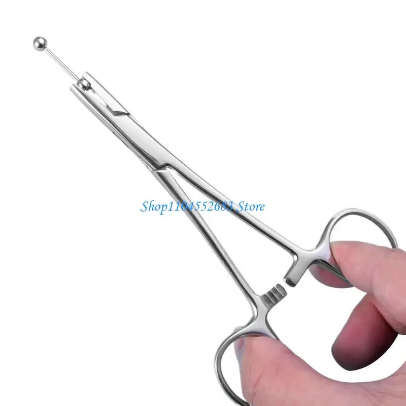 

Y6GD Stainless Steel Ball Holdings Pliers Tool for Body Piercing Practical Jewelry Pliers Unscrew Tight Ball for Designers