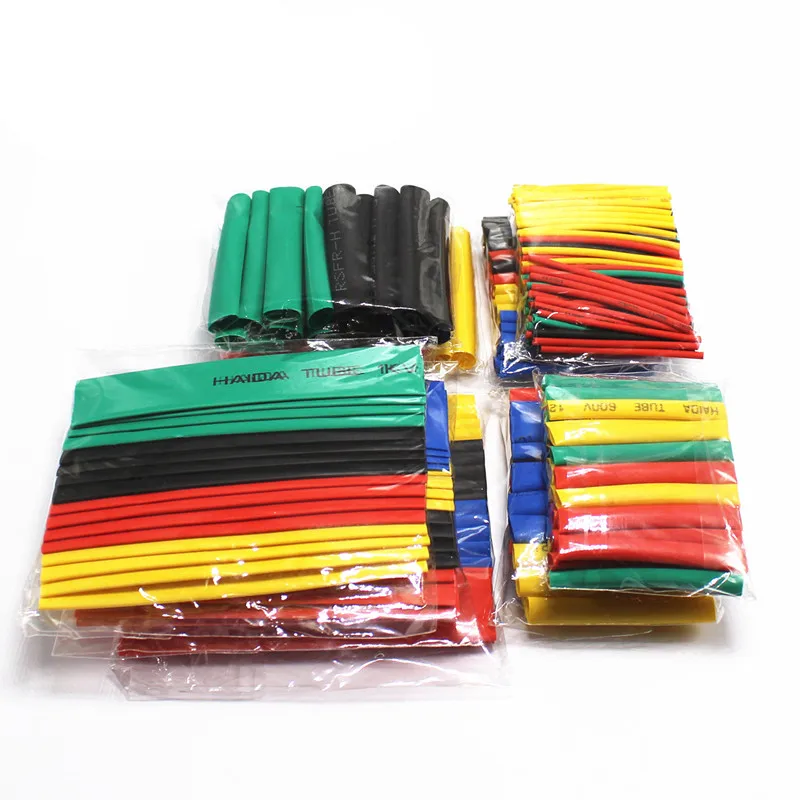 328pcs Heat Shrink Tube Kit Shrinking Assorted Polyolefin Insulation Sleeving Heat Shrink Tubing Wire Cable 8 Sizes