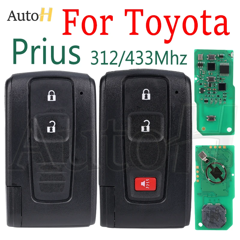 

Автомобильный смарт-ключ для Toyota Prius 2004-2009 312/433 МГц, брелок без ключа Go, 4D чип FCC MOZB21TG MOZB31EG, автомобильный ключ с дистанционным управлением