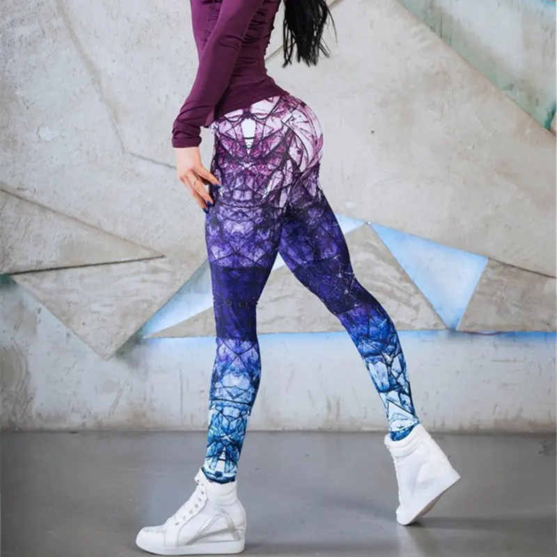 Sexy Push Up High Waist Women Leggings Marble Sporting Fitness Legging Plus Size Legins for Woman Pants