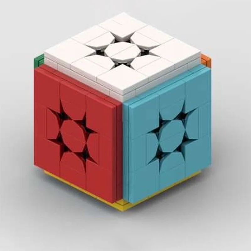 154 elementy MOC Skala Rubik S Cube Model Stołowy z Kołami Zębatymi Prezent na Boże Narodzenie Klocki do Składania DIY Kreatywne Zabawki Pomysł na Prezent dla Dzieci