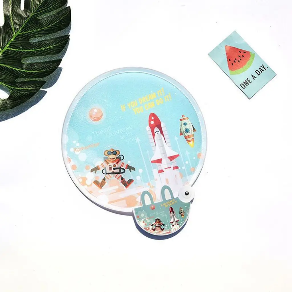 Japanese Style Creative Cartoon Pocket Size Collapsible Cooling Fans Party Favor Round Fan Home Decor Foldable Fan