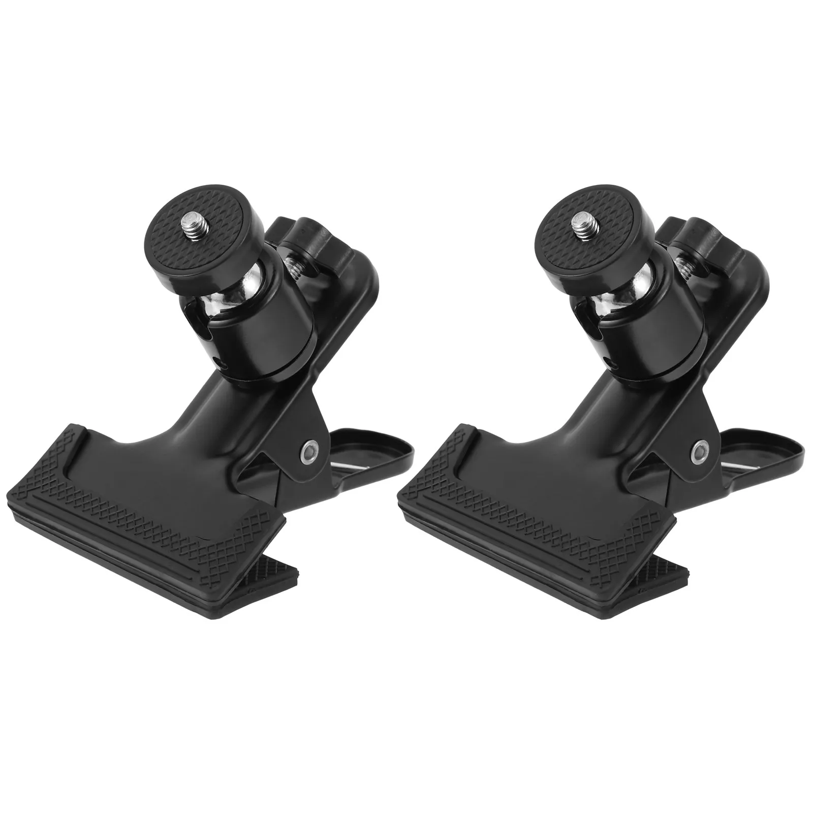 2Pcs Desk Clip Holder Sturdy Aluminum Alloy Desktop Clamp Mount for Security Camera Webcam Phone Ring Light Clip Holder Non Slip