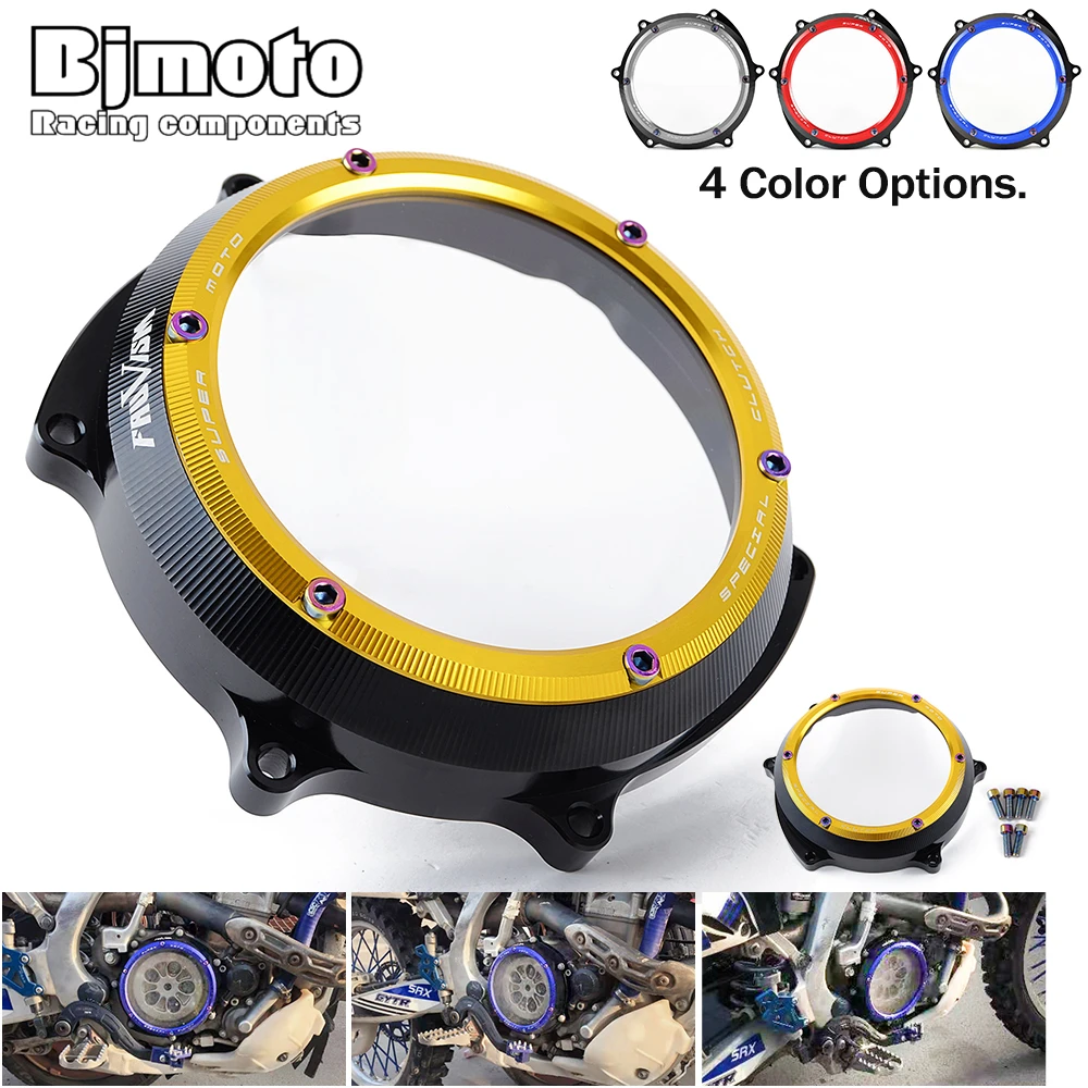 YZ250F CNC Engine Clear Clutch Cover For Yamaha YZ250F YZ 250F 2019 2020 2021