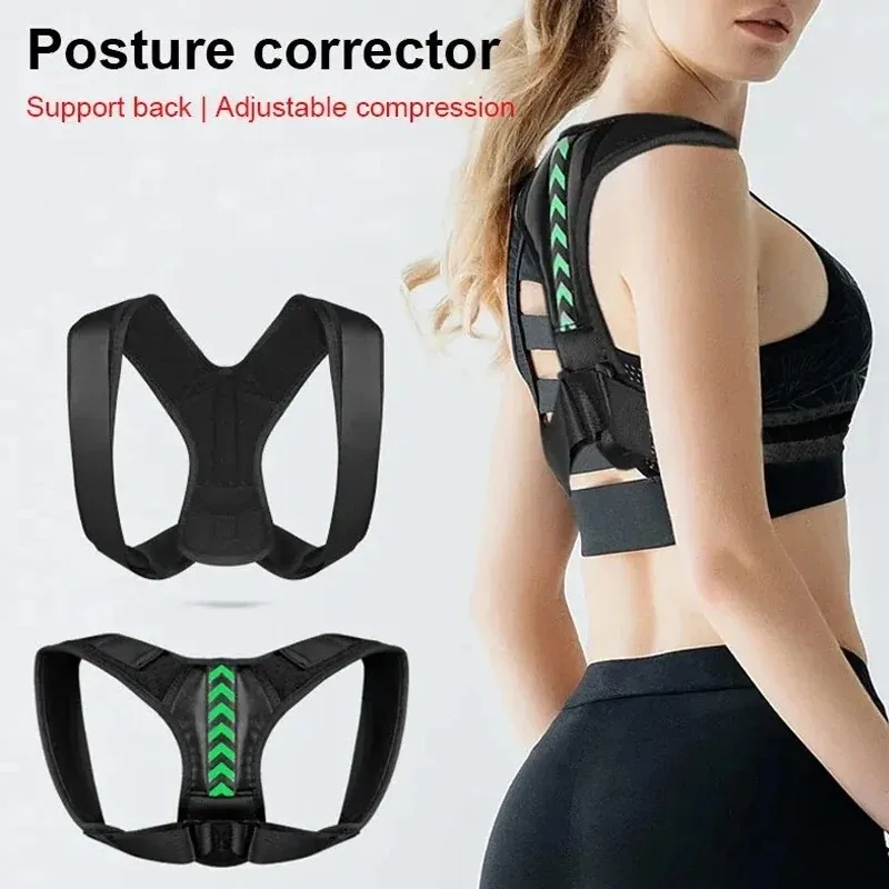 

Регулируемый корректор осанки, 1 шт., бандаж для верхней части спины, поддерживающий пояс для шеи и плеч для женщин и мужчин, поддержка позвоночника и спины