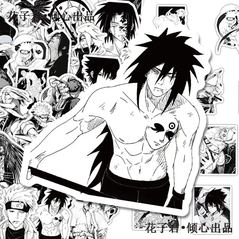 NARUTO Uchiha Sasuke cartoon cute 68pcs stickers kawaii 2D graffiti DIY decoration stickers anime peripherals wholesale