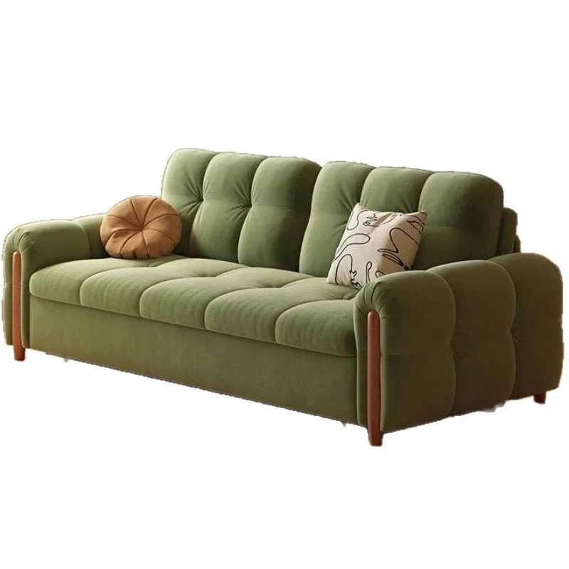 

Sofa bed household log cream wind small apartment multi-functional foldable storage