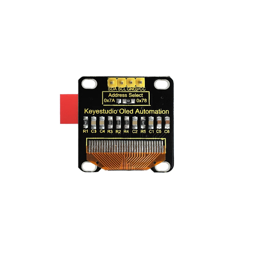 Keyestudio-pantalla LCD con módulo OLED de 0,96/1,3 pulgadas, 128x64 con puertos IIC, Panel LCD serie 12C con placa base para Arduino