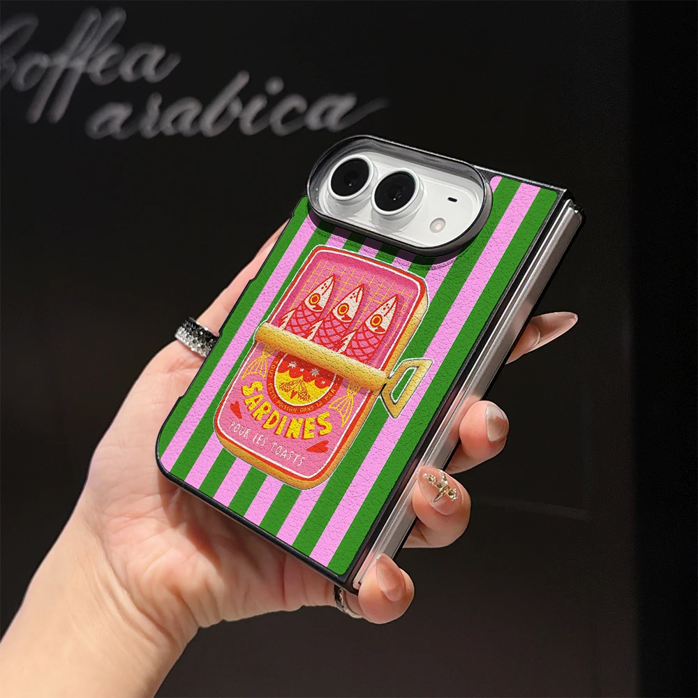 Pirve Sardines green pink stri - огляд і ціна Phone Cases Green