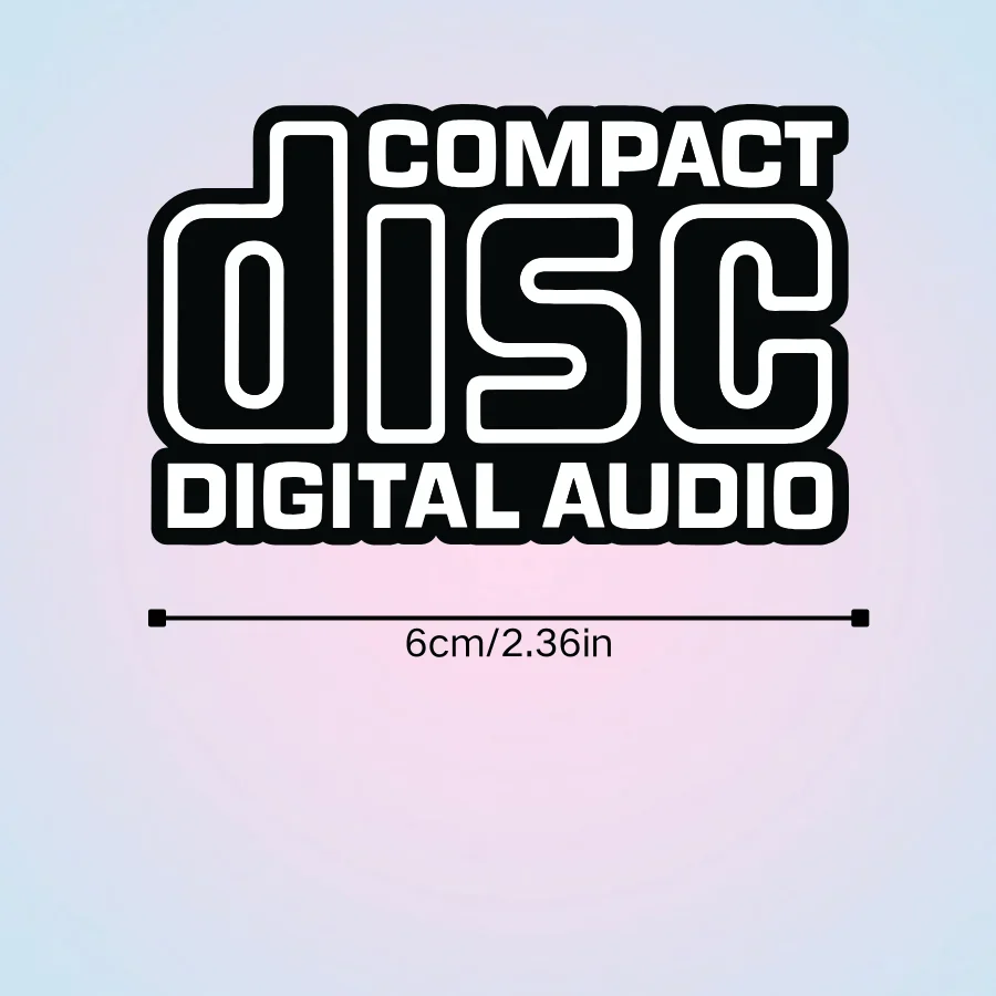 1-3PCS Compact Disc Digital Audio Retro Music Sticker, Matte Waterproof Vinyl Decal for Car Laptop PC Case Decor