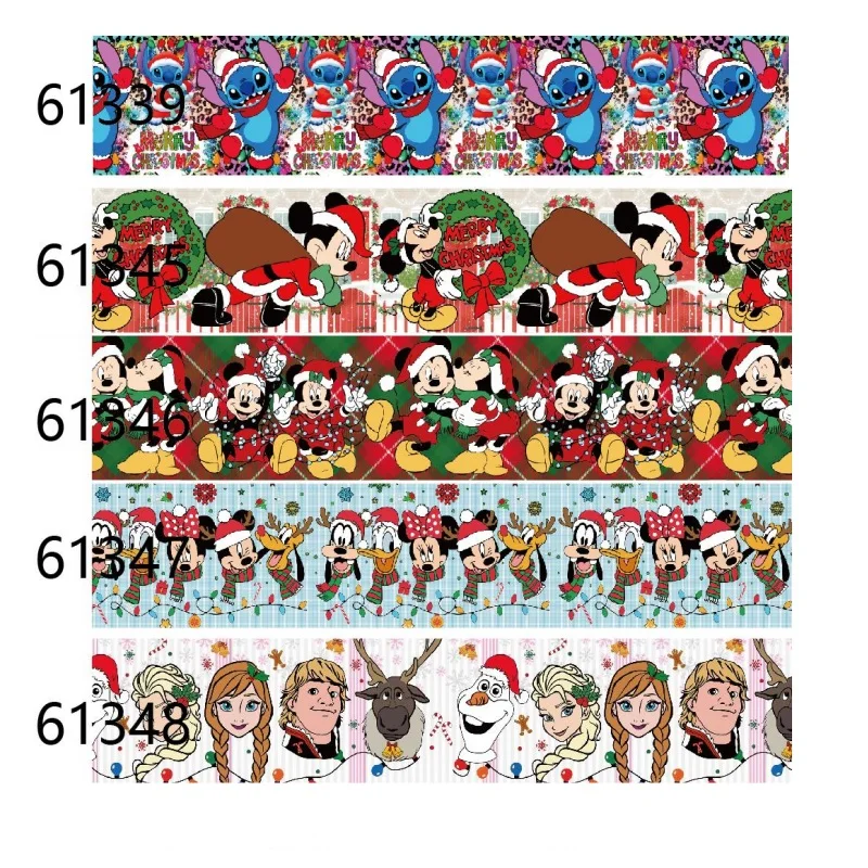 10Yards Disney Urlaub Weihnachts dekoration Ripsband für Haars chleifen Nähen Zubehör DIY hand gefertigte Bastel materialien