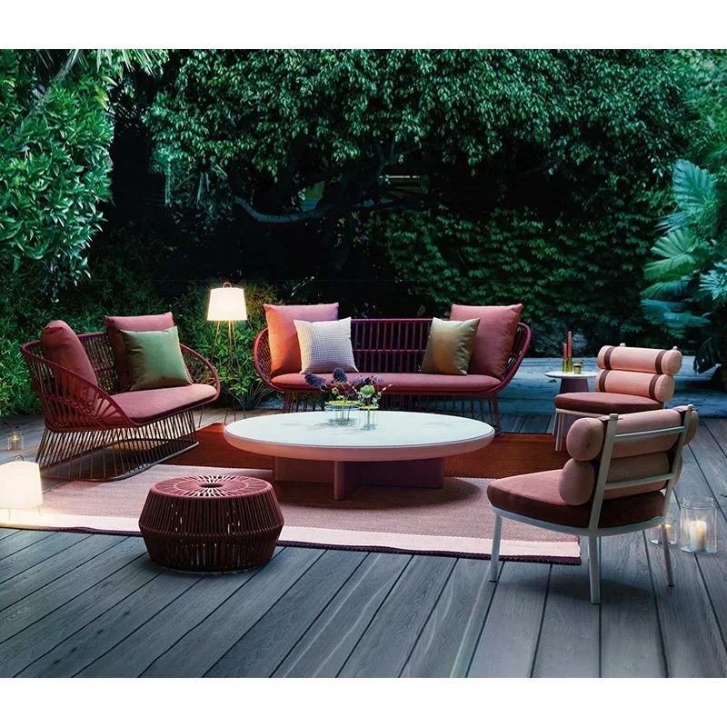 

Outdoor sofa courtyard villa terrace outdoor