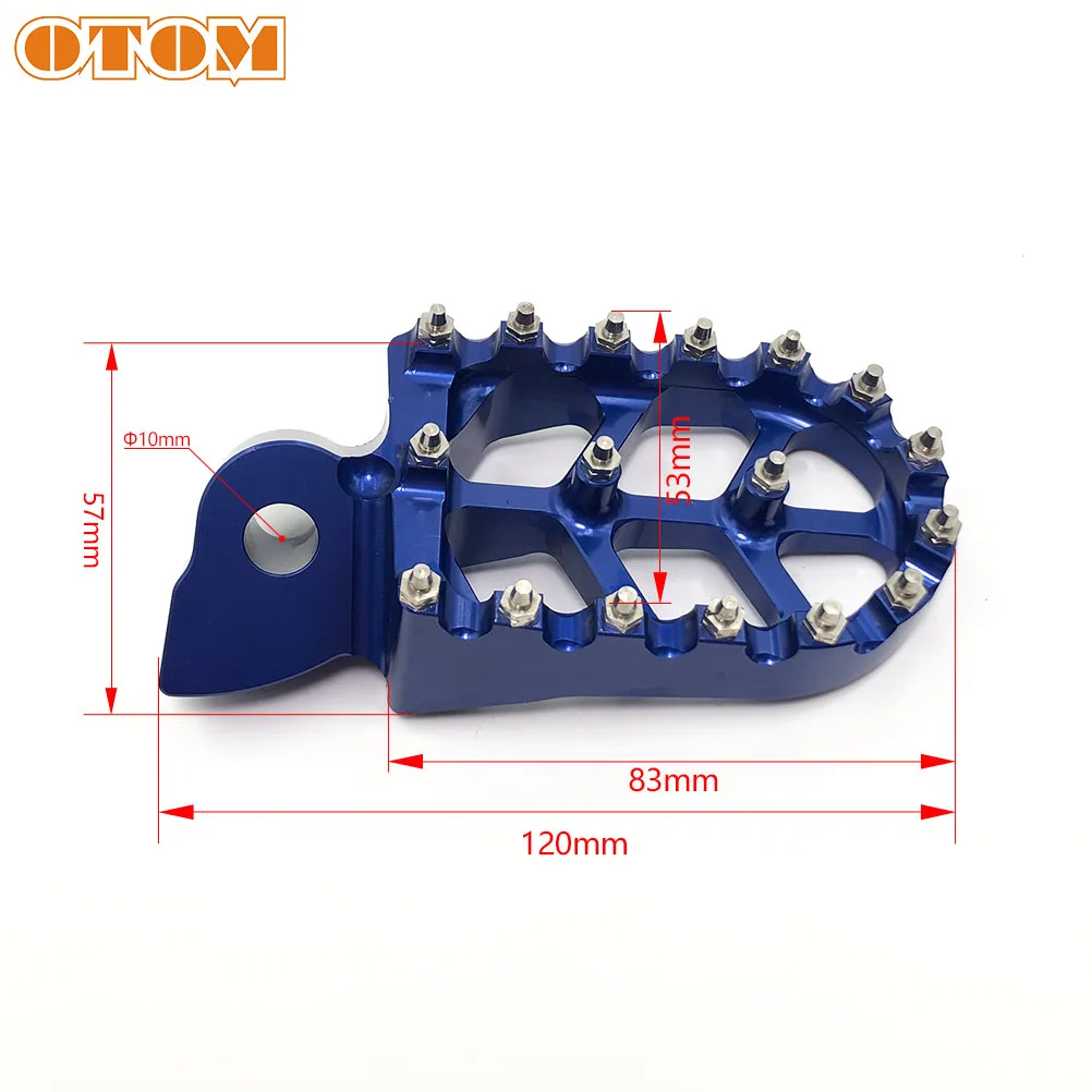 OTOM Motorcycle Front Footpegs Pedal Sill Step Footlock Spring Foot Pegs Roating For YZ YZF YZX YZFX WRF 250 450 Motocross Part