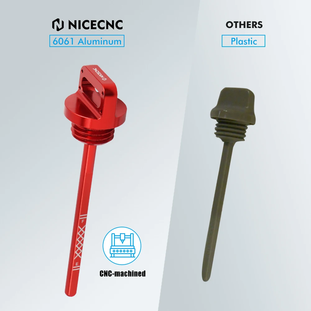 NiceCNC Ölmessstab ATV Aluminium für Yamaha Raptor 700R YFM700RW YFM700RSL YFM700RSE YFM700R YFZ450 Special Edition