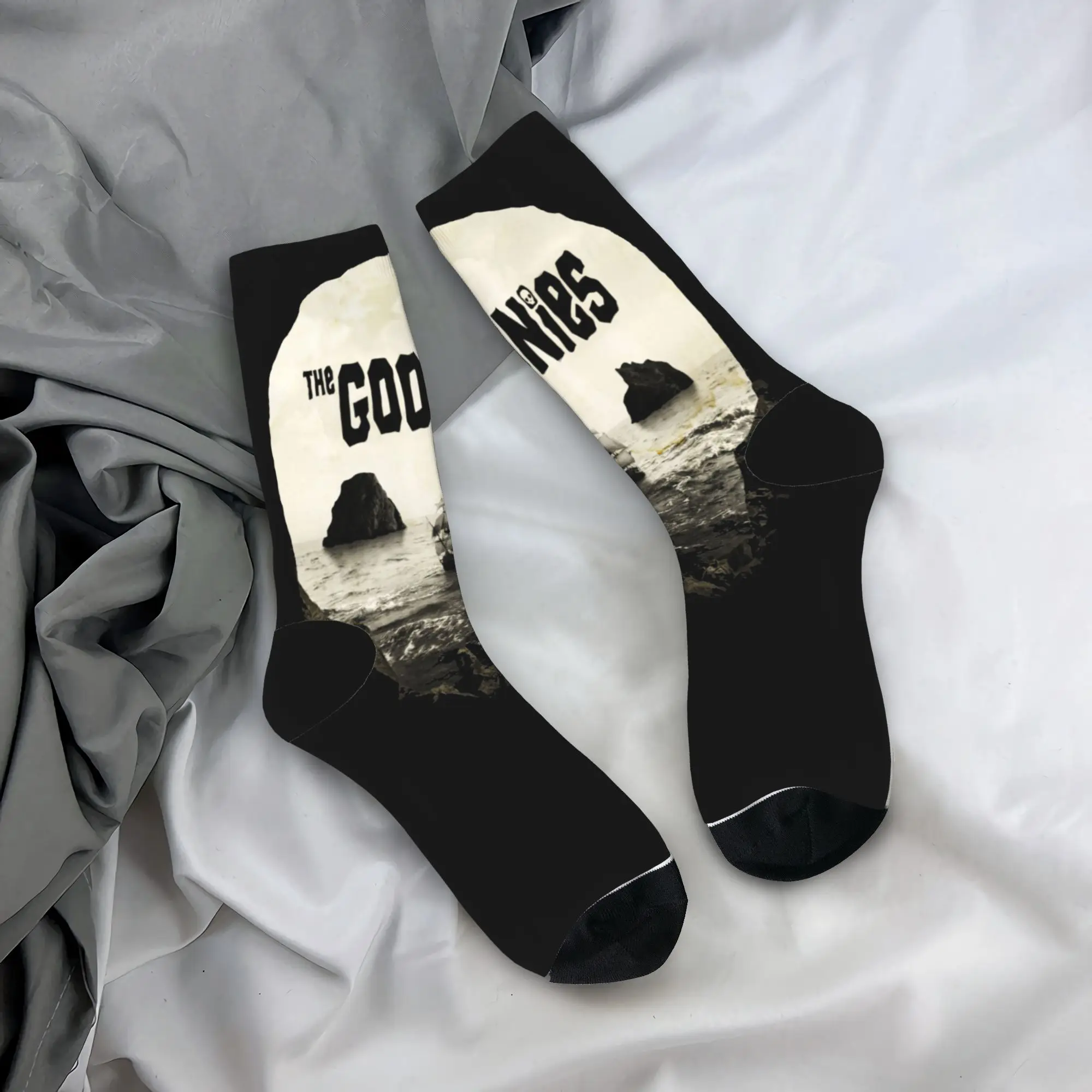 

Funny The Goonies Football Socks Polyester Long Socks for Unisex Sweat Absorbing