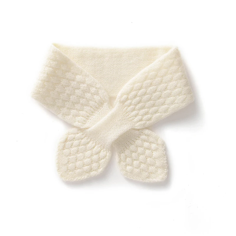 

Женский вязаный маленький шарф из 100% чистого кашемира с бантом, шейный платок, мягкая теплая шея, кольцо-воротник, женский бутик, Acc