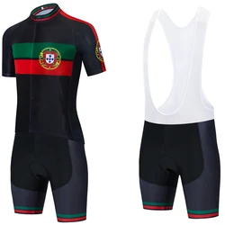 Black Portugal Team EFAPEL Cycling Jersey Bibs Shorts Set Men Women Summer Breathable Ropa Ciclismo MTB Bike Clothing