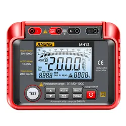 ANENG Digital Display Megohmmeter Resistance Measurement Meter Tester