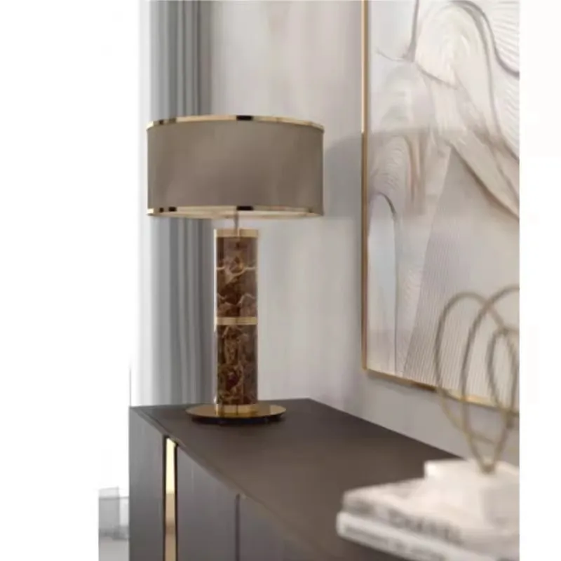 Marble table lamp designer high-end villa living room art model room bedroom bedside table lamp