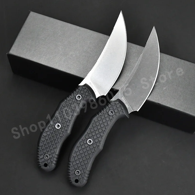 BAS233 Sharp Straight Knife 5Cr13MoV Blade Black G10 Handle Daily Portable Self-defense Utility Cutting Knife Men's Gifts