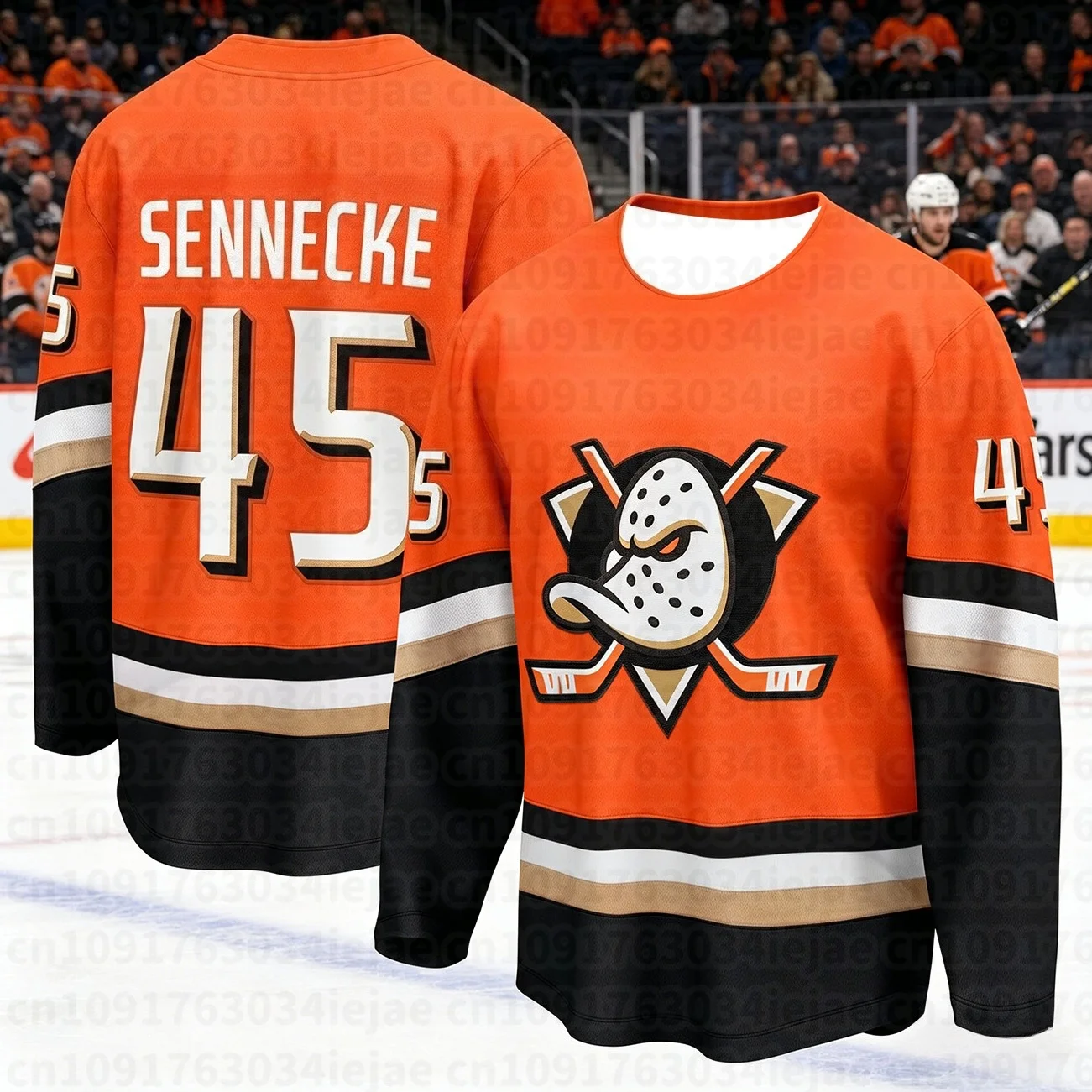 2026 Neues Herren-Eishockey-Trainingsshirt für das Duck-Team - 3D-Druck, Atmungsaktiv, Feuchtigkeitsableitendes Langarm-T-Shirt für Kinder – Detail 7
