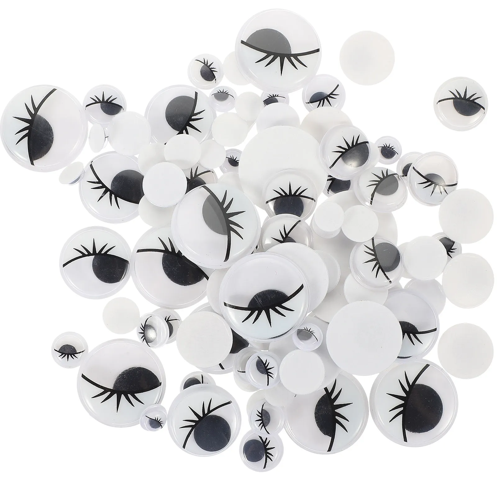 

200 шт. самоклеящихся пластиковых наклеек-глаз для детского творчества, DIY, подвижные глазки, мультяшные глазные наклейки