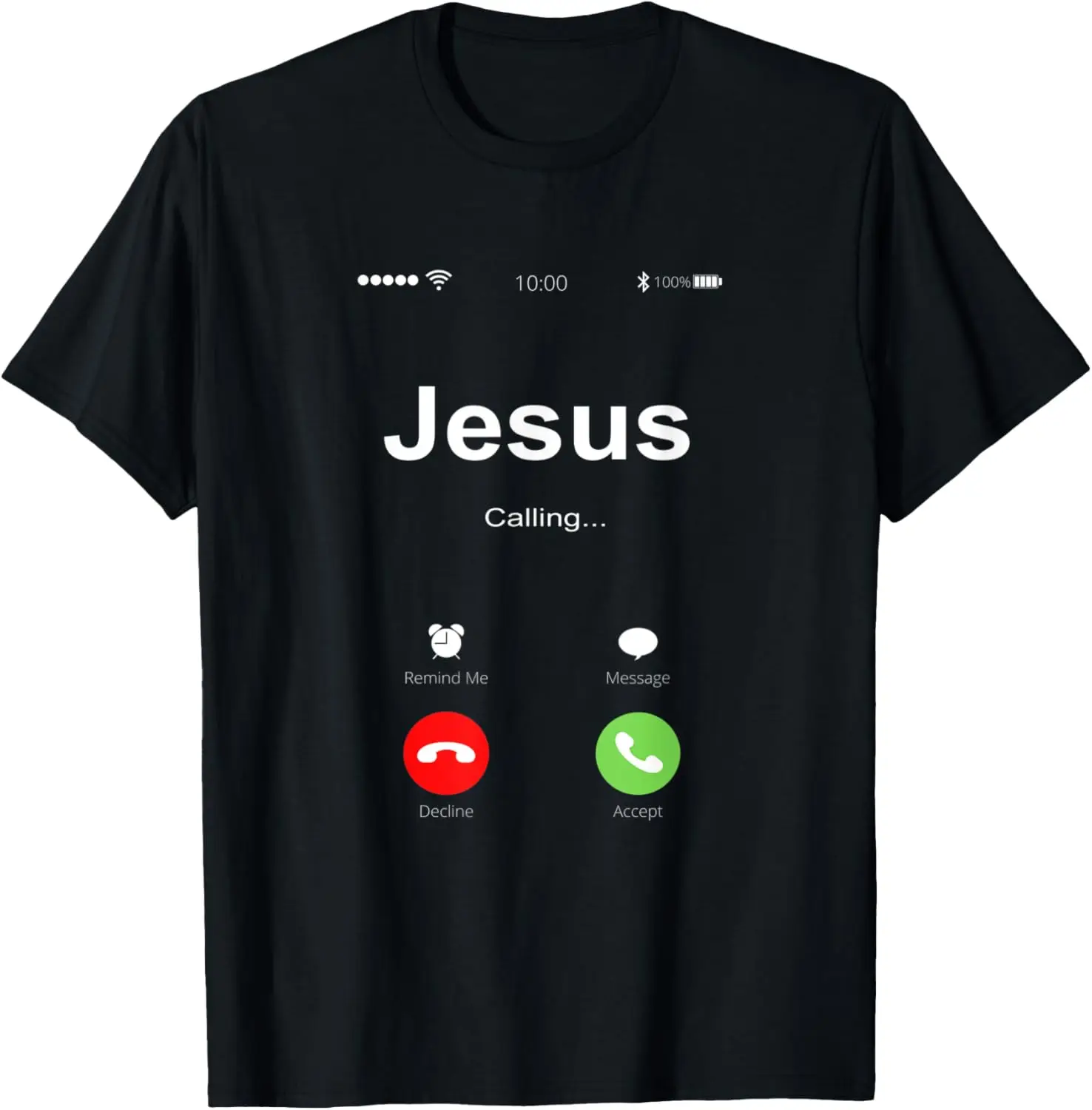 Jesus Is Calling Funny Christian Phone Puns Graphic Novelty T-Shirt