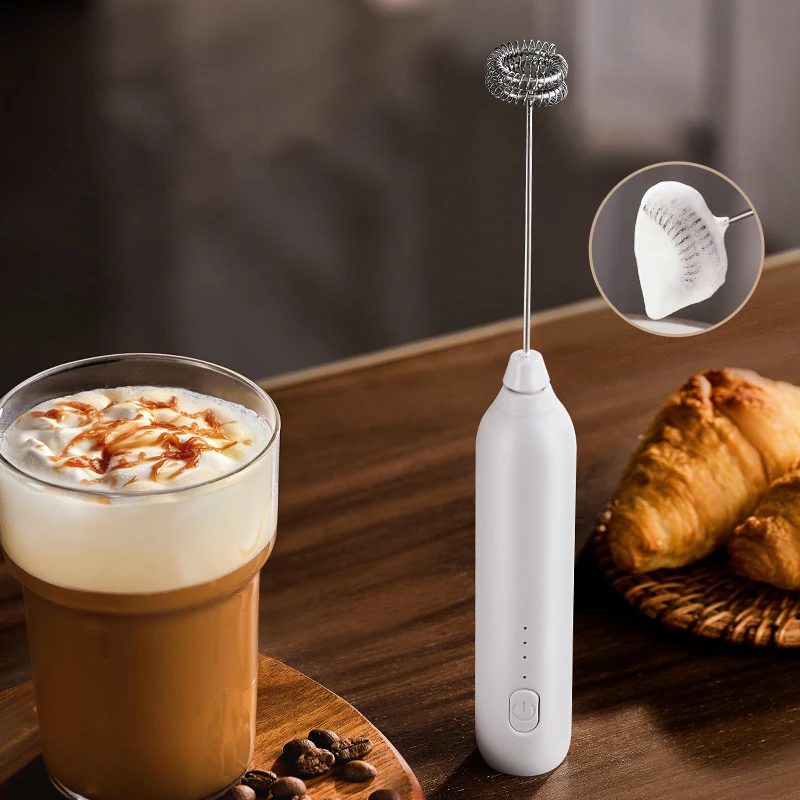Electric Coffee Milk Foaming Mixer Handheld Egg Beater for Home Coffee Cream Mixer and Frother Automatic Kitchen Mixing Tool