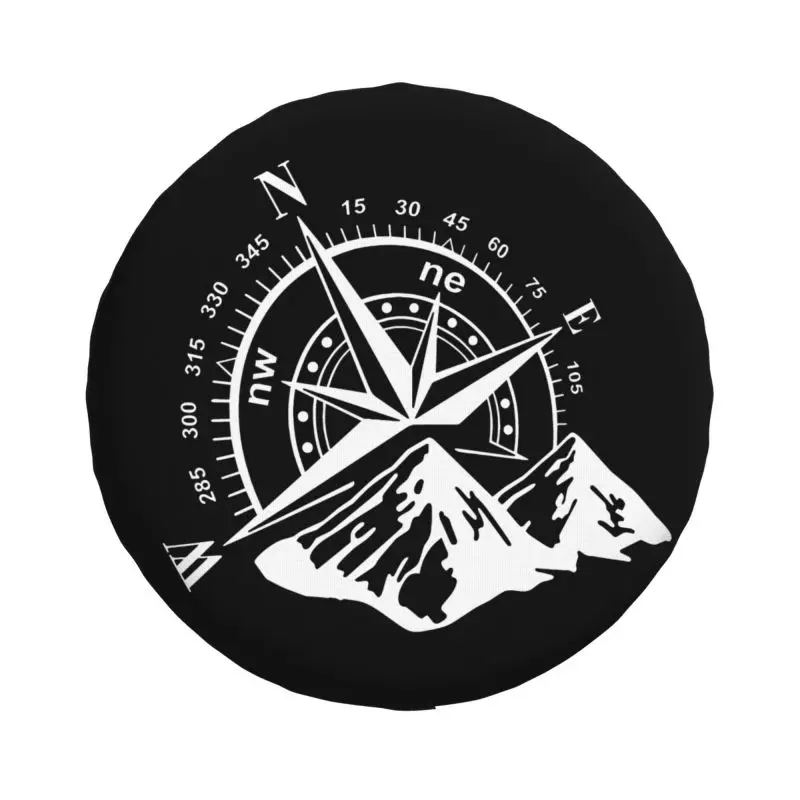 Custom Navigate Mountain Adventure Compass Spare Tire Cover for Toyota RAV4 Prado 4WD 4x4 RV Car Wheel Protectors 14\