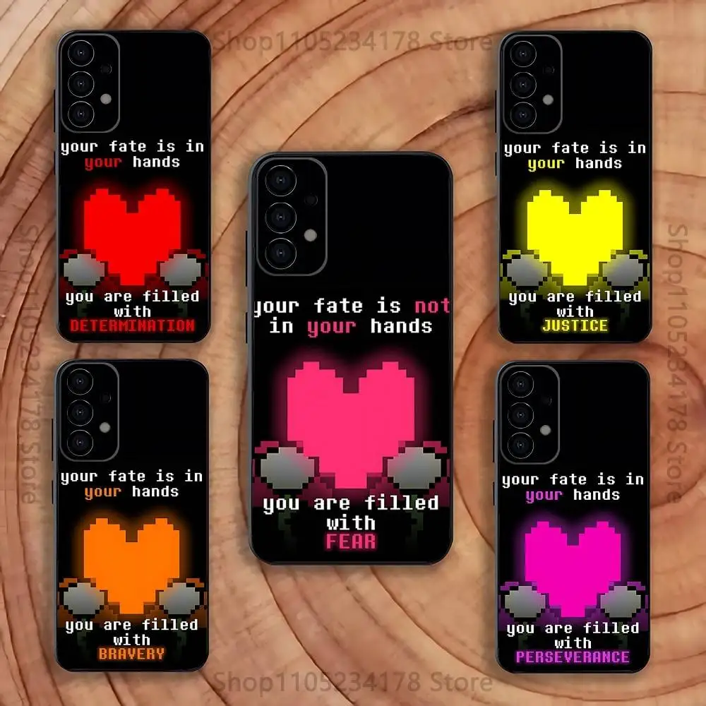 

Game U-Undertale-es COLOR HEART Phone Case Silicone Soft For Samsung S25,S24,S21,S22,S23,S30,Ultra,S20,Plus,Fe,Lite