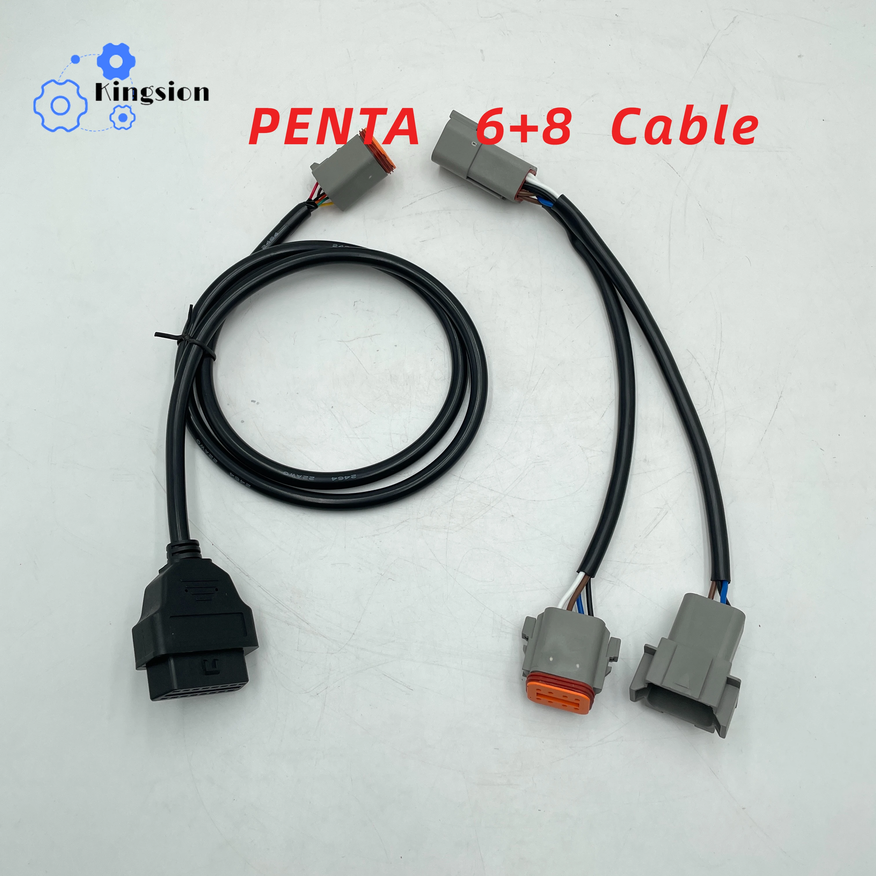 Marine Engine Diagnostic Connect Cable of 6+8 Pins + Software for VOLVO Vocom Vodia Scanner Tool Adapter Penta Industrial Parts