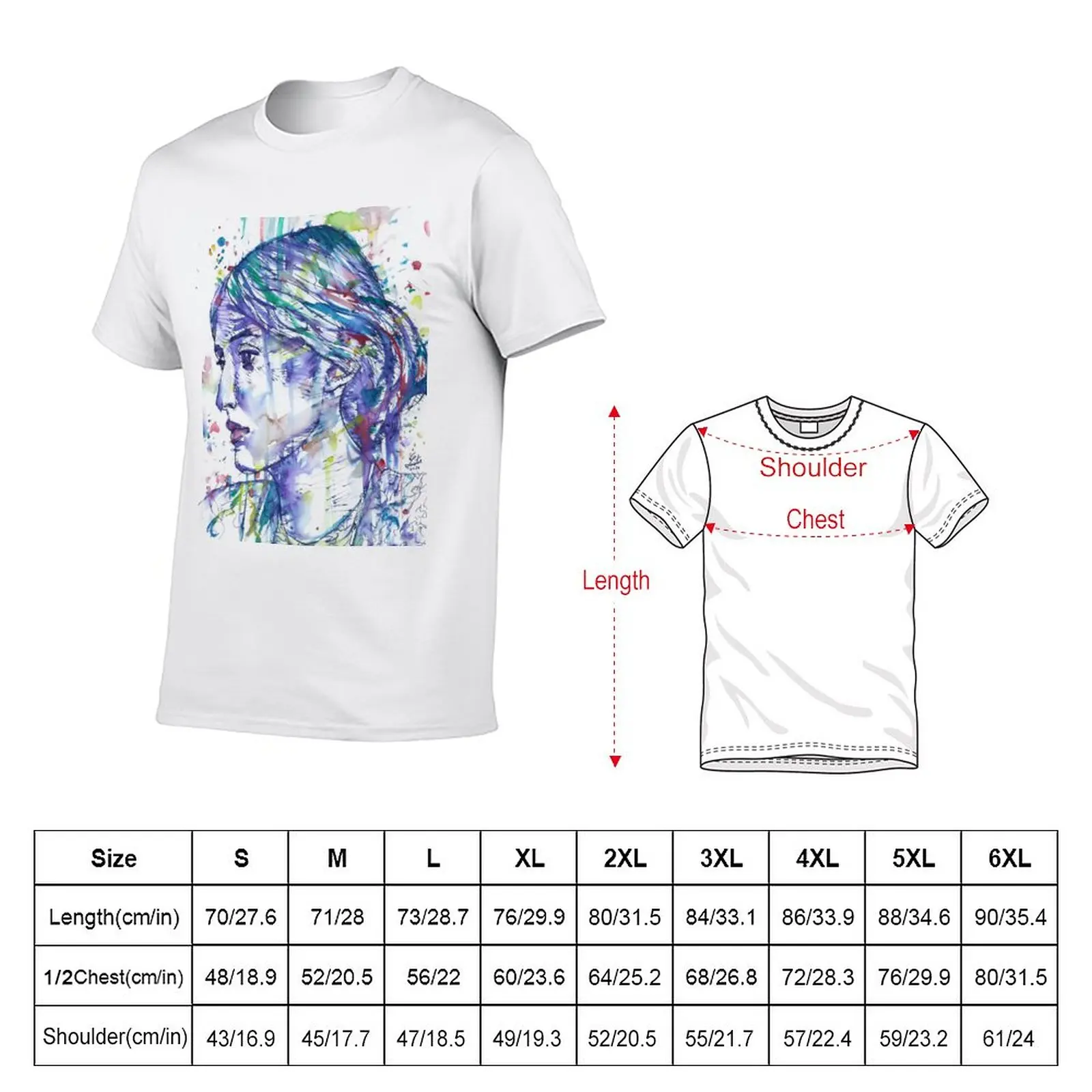 New VIRGINIA WOOLF watercolor and ink portrait.1 T-Shirt heavyweight t shirts quick drying t-shirt mens tall t shirts