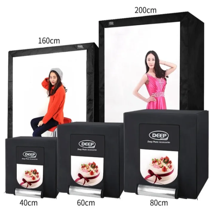 Deep Professional Photography Studio Set Led Light Box Photography 80cm Photo Studio Photo Box